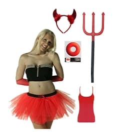 Wickedfun Ladies Devil theme 5 pcs Accessory Set