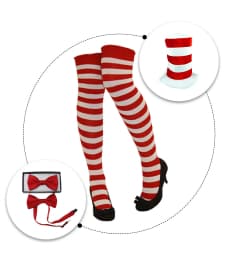 Red & White 3 Pcs Accessories set