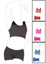 Cotton and Microfibre Crop Top