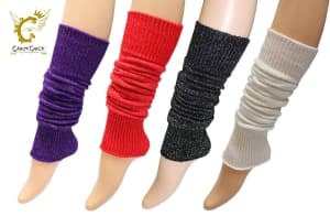12 Pairs Assorted Lurex Leg Warmer (Adult)