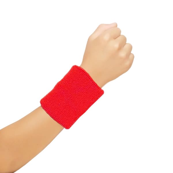Toweling Wrist Band Red