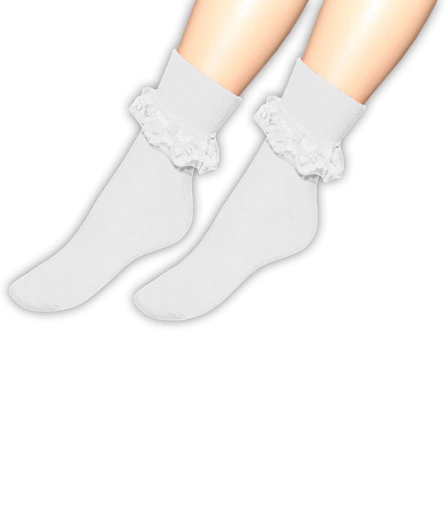 Crazy Chick White Ankle Lace Socks
