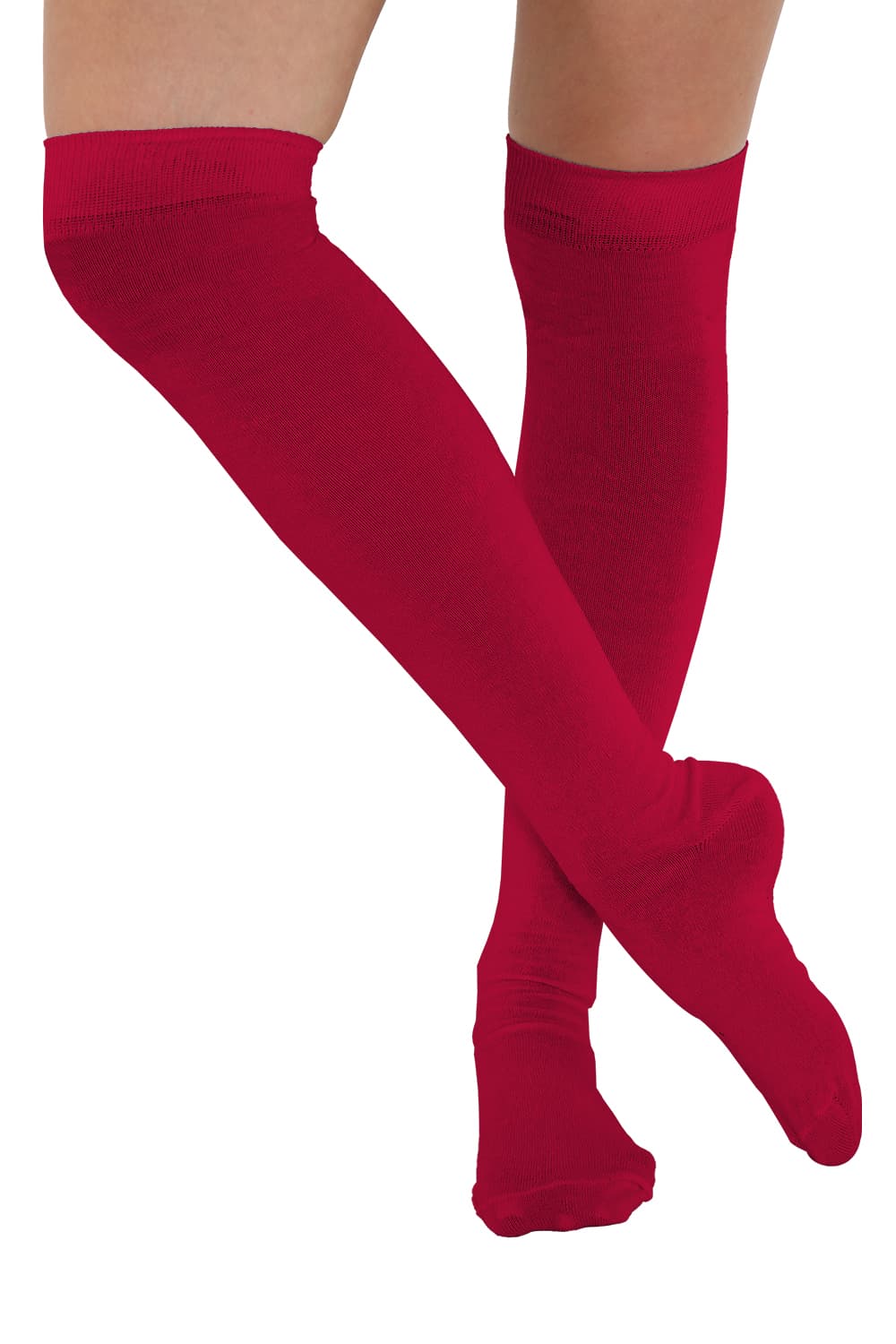 Crazy Chick Plain Pink OTK Socks