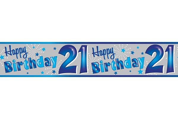 21st Birthday Banner (Extra/Wide) Male