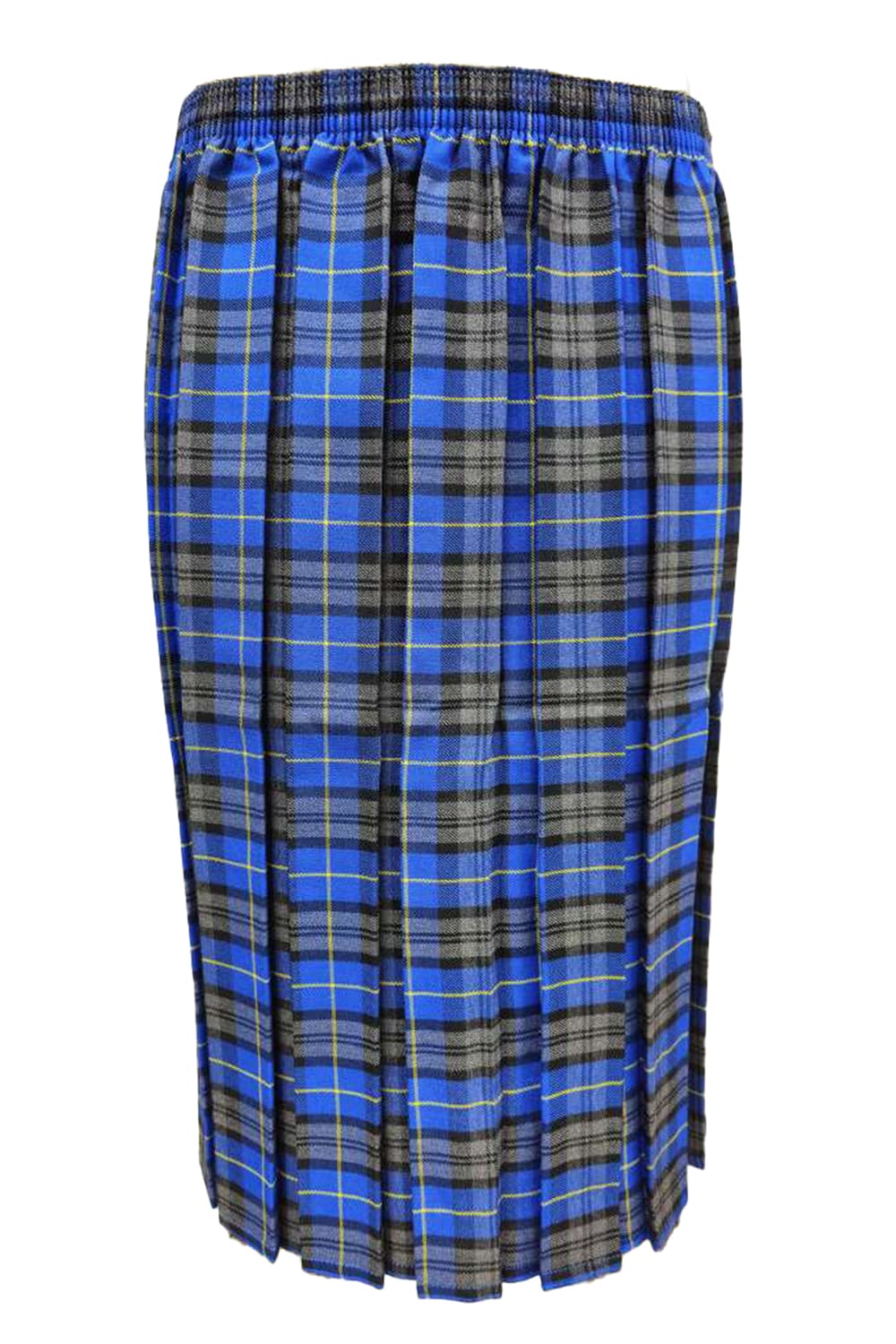 Crazy Chick Adult 26 Inches Blue Box Pleated Tartan Skirt