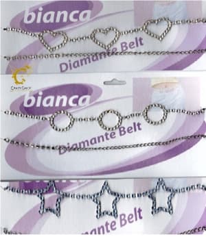 3 Assorted Diamante Belly Belt