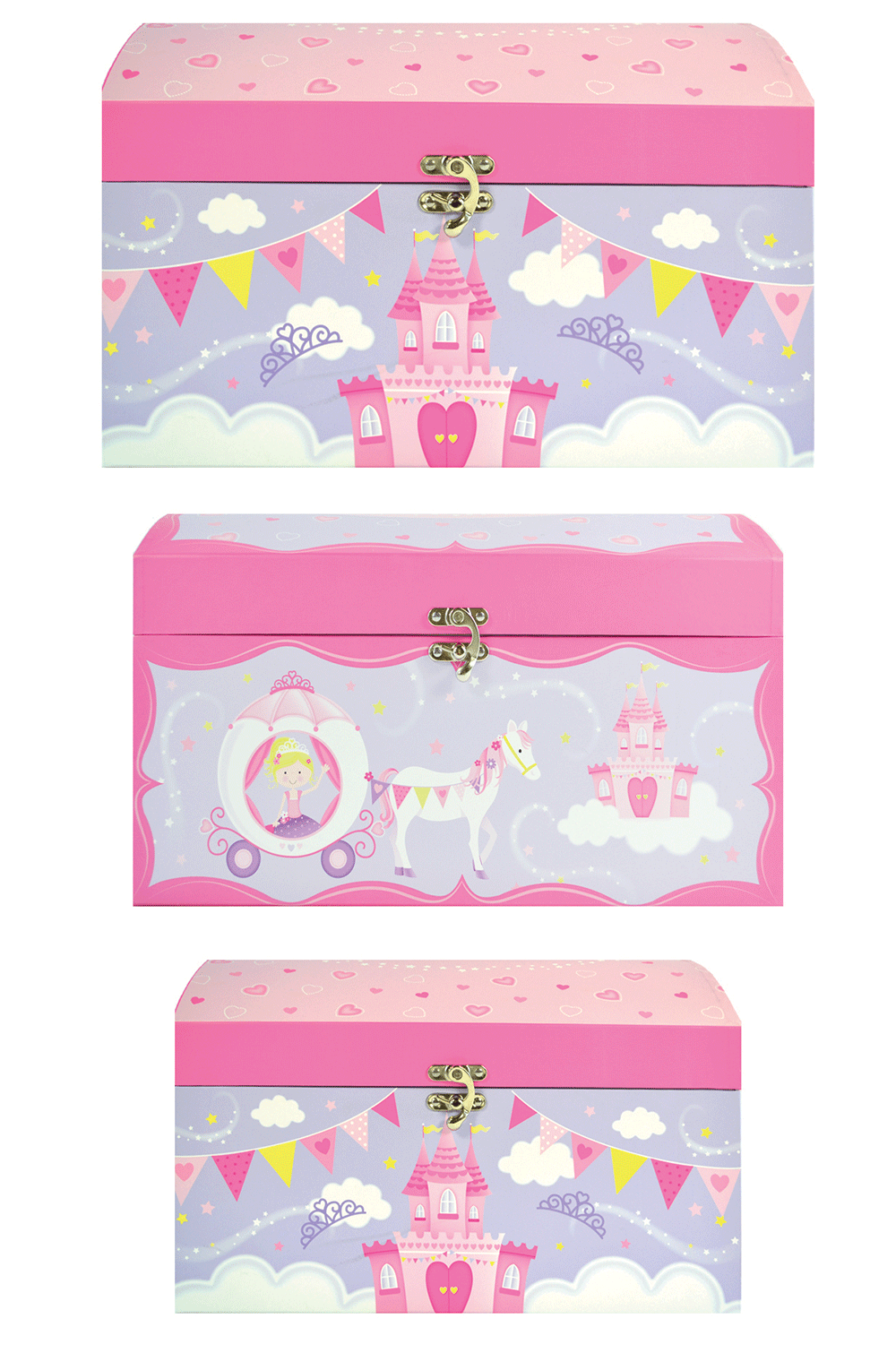 3 set Princess Chests