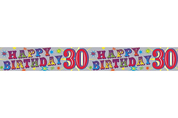 30th Happy Birthday Banner (Holo)