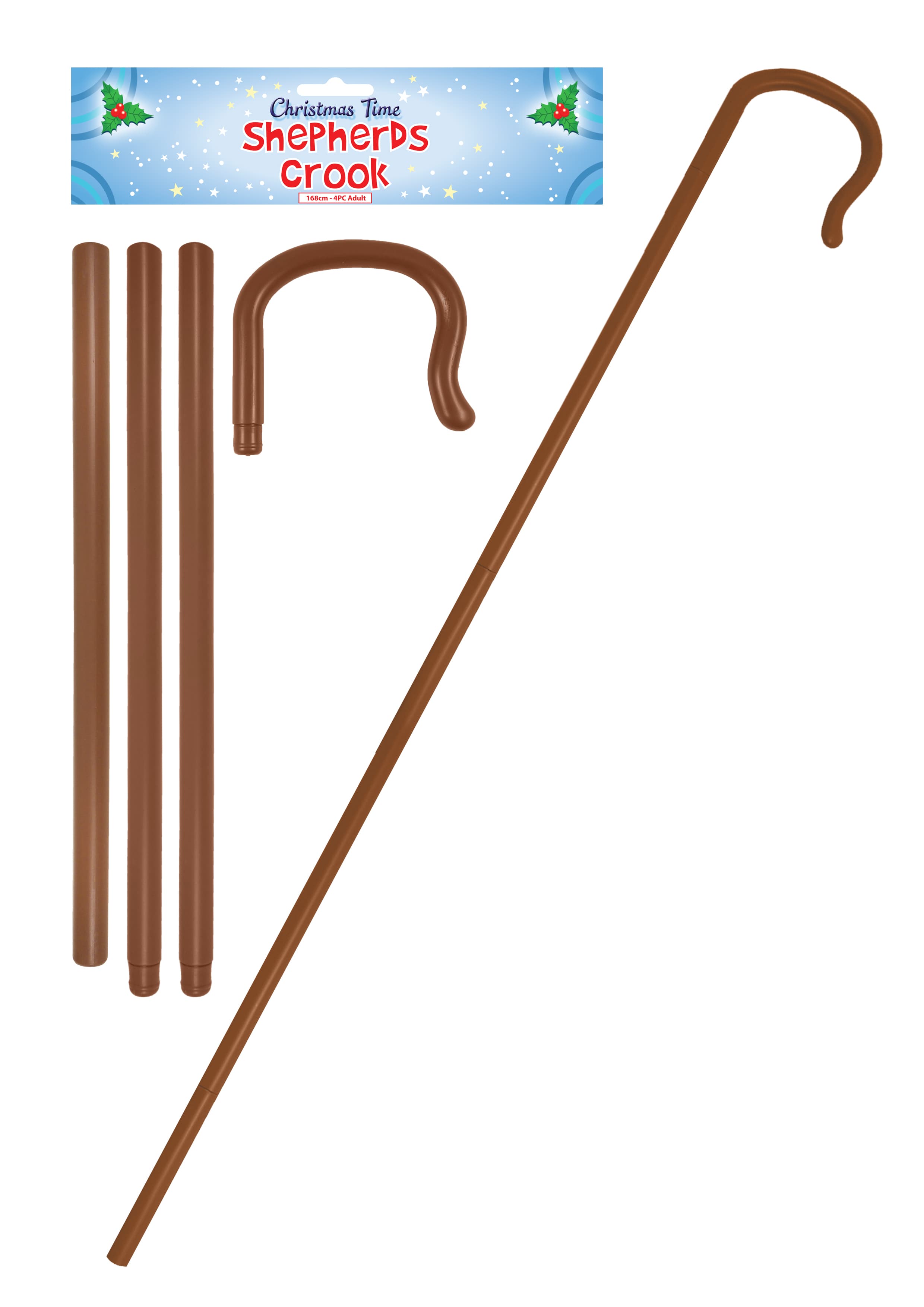 Wickedfun 4 pcs Adult Shepherds Crook 168cm