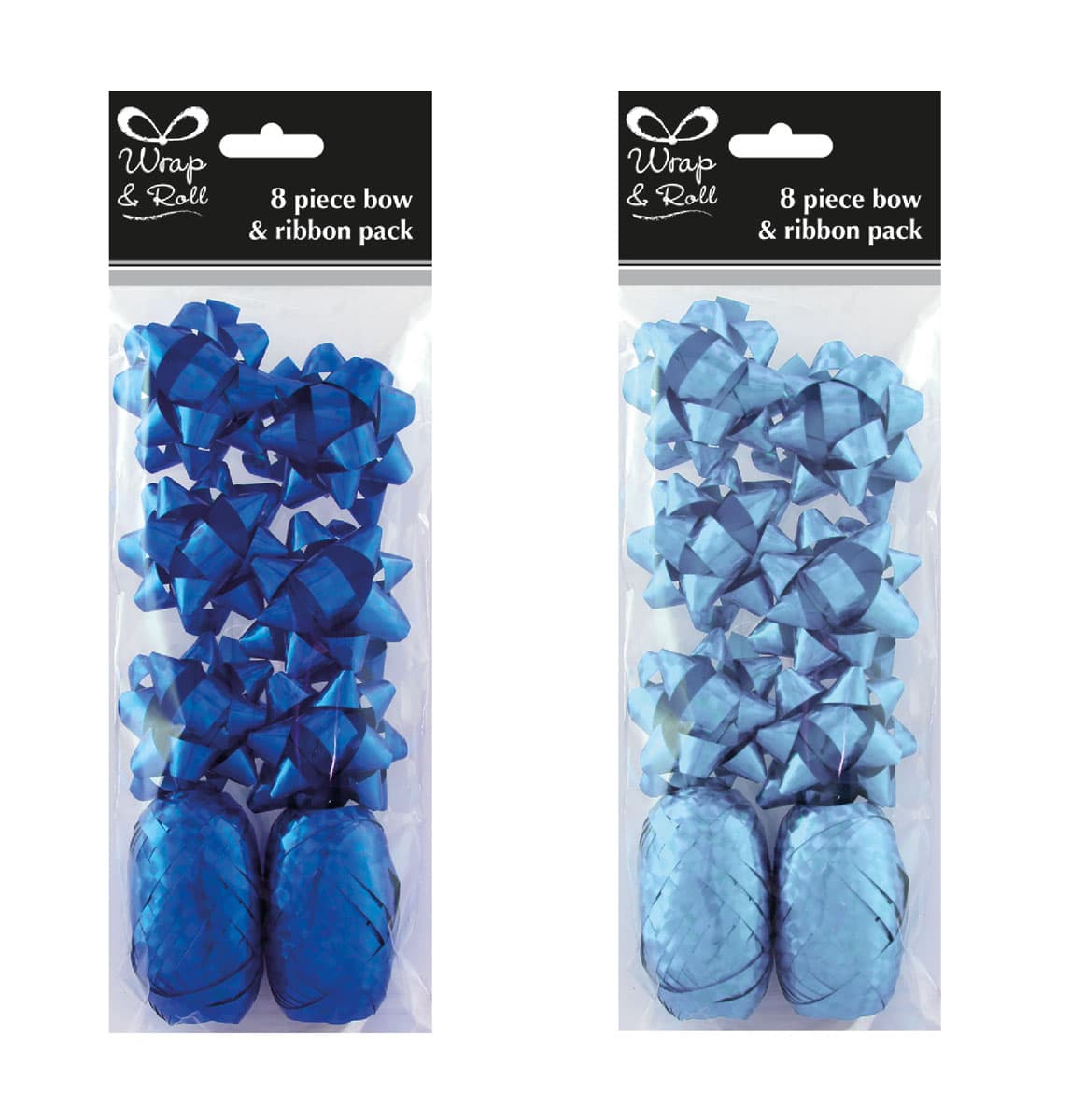 8 Pcs Blue Bow Ribbon