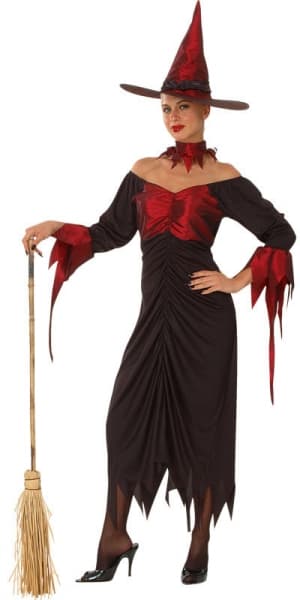 Adult Red and Black Wicked Witch Costume