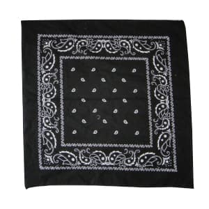 Black Paisley Bandana