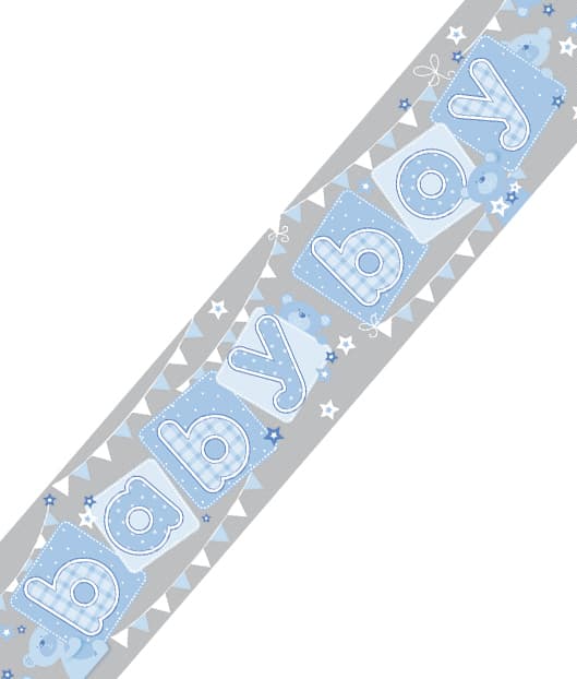Extra Wide Baby Boy Banner