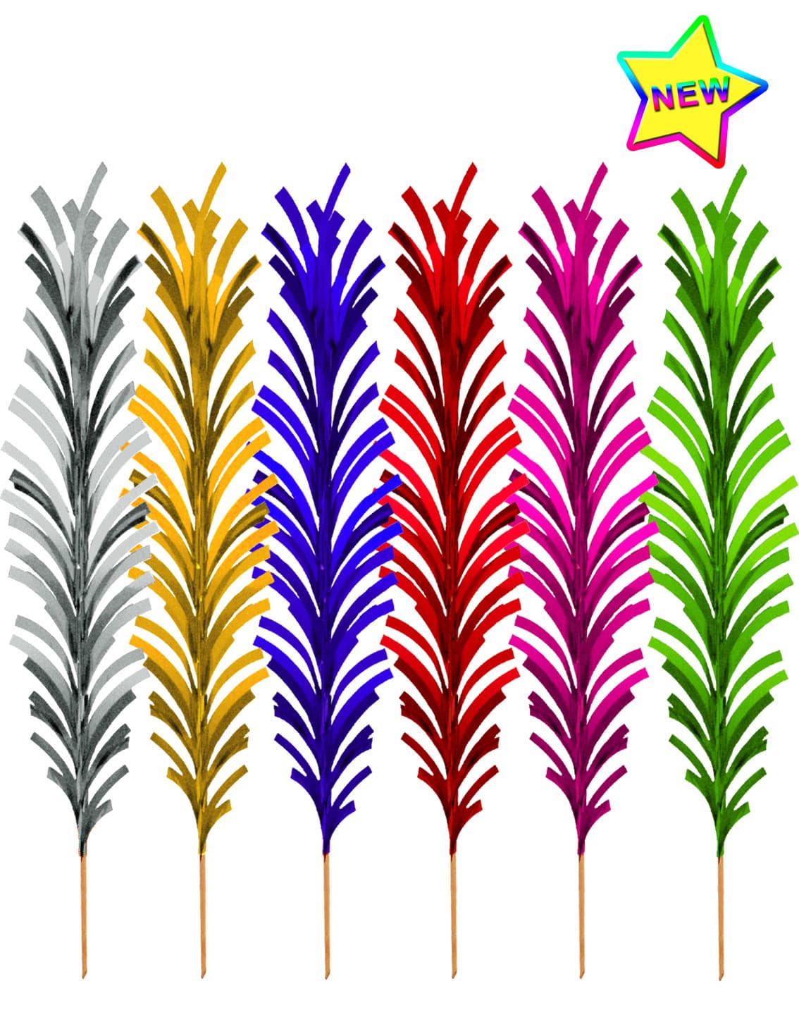 Foil Maxi Spike Picks (Pack of 12)