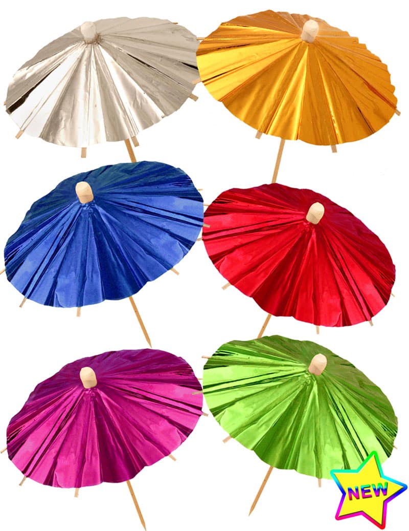 Foil Parasol Picks (Pack of 12)