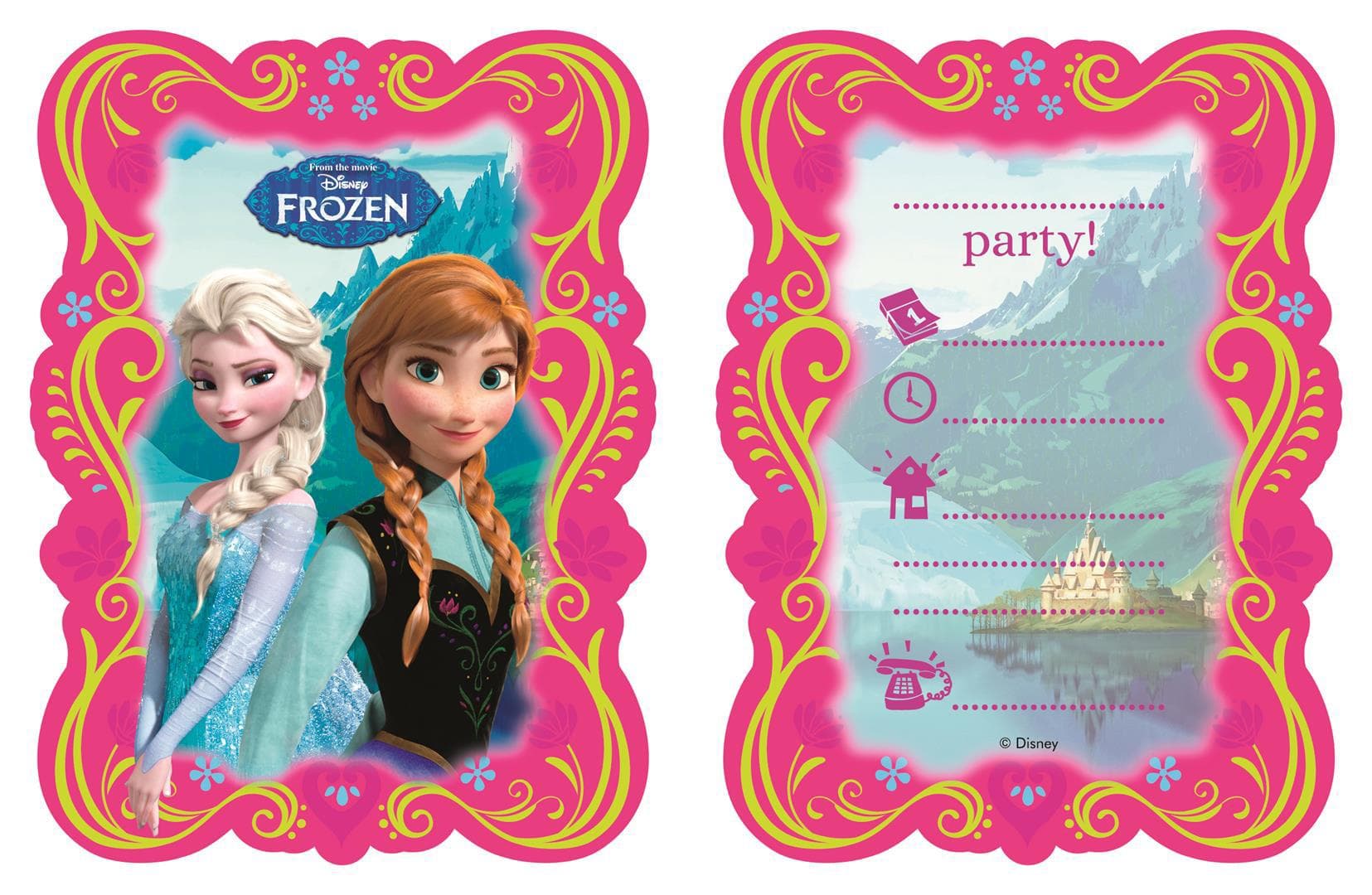 Frozen Invitation and Envelops