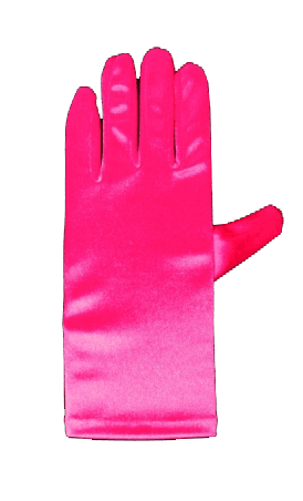 Wickedfun Fuchsia Satin Short Gloves