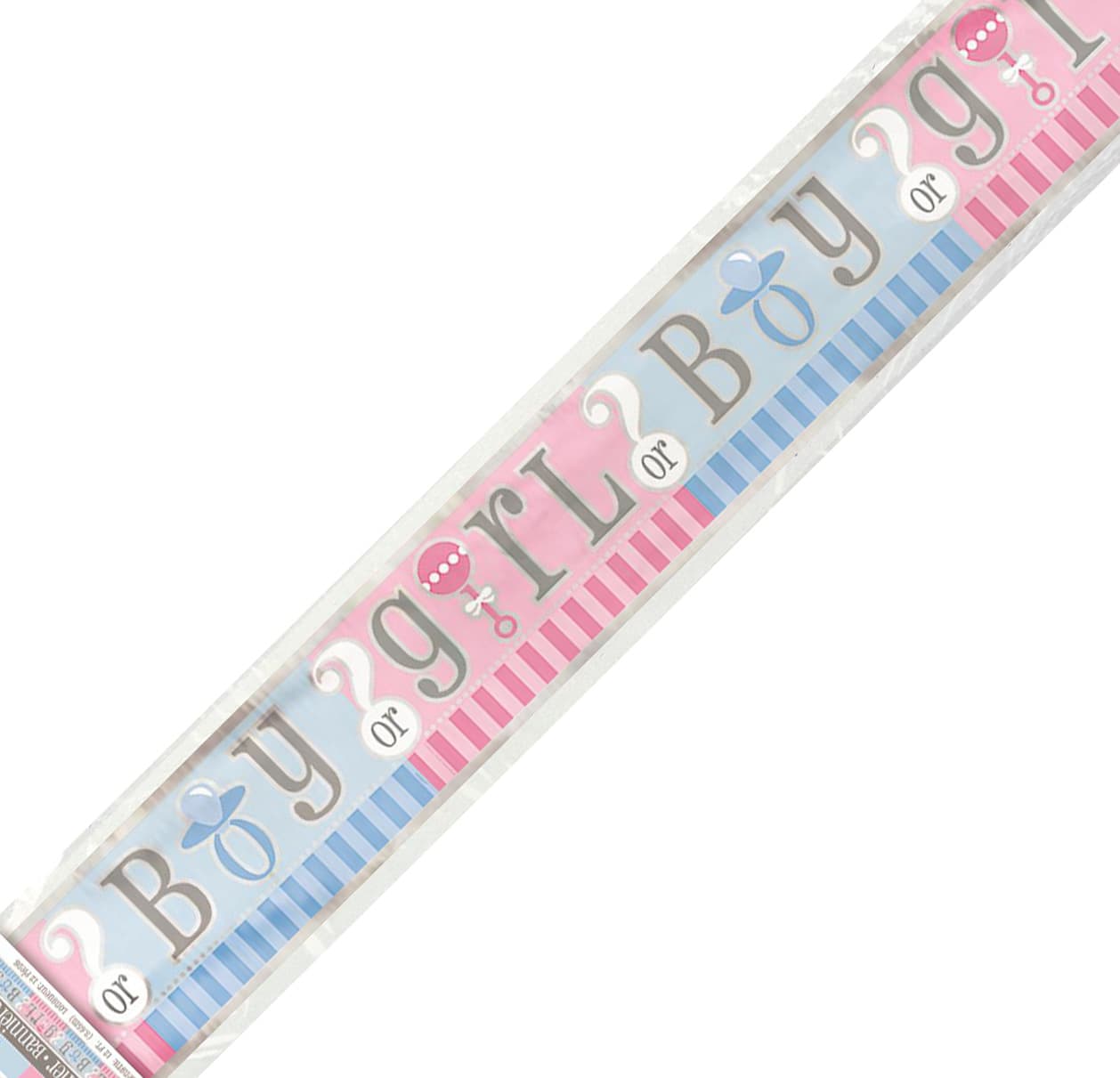 Gender Reveal Foil Banner 12 Feet