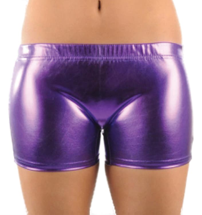 Crazy Chick Girls Shiny Purple Hot Pants