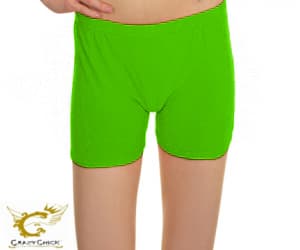 Crazy Chick Girls Microfibre Neon Green Hot Pants