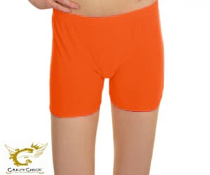 Crazy Chick Girls Microfibre Neon Orange Hot Pants