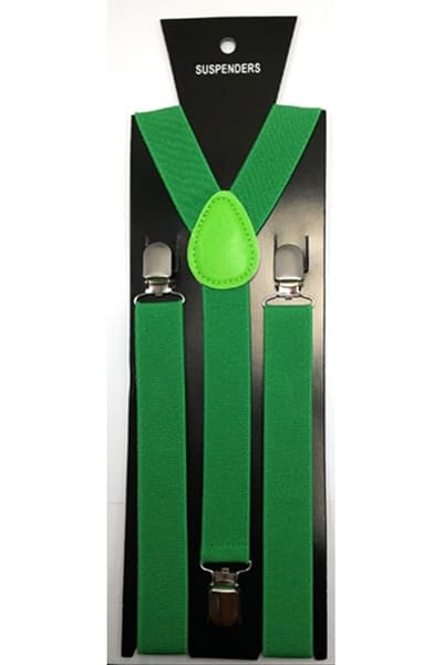 Wickedfun Green Plain Braces 2.5 cm