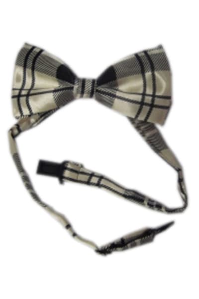 Ivory Tartan Bow Tie