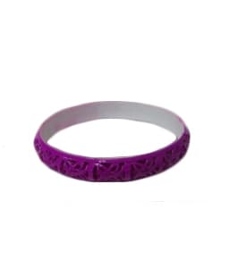 Neon Purple Carved Bangles