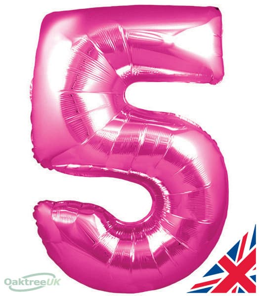 Number 5 Pink Balloon (30 Inches)