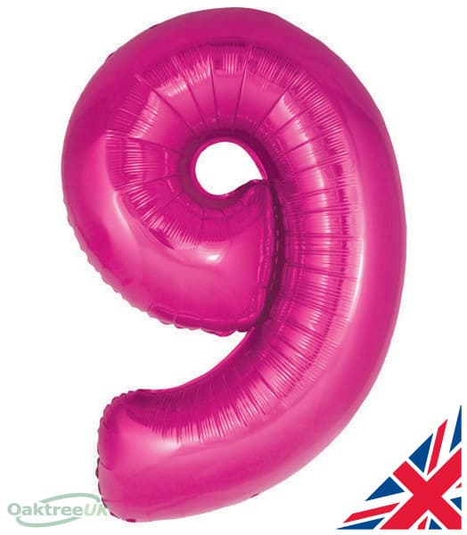 Number 9 Pink Balloon (30 Inches)