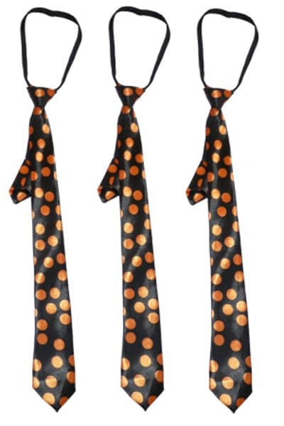 Satin Dotted Tie Orange