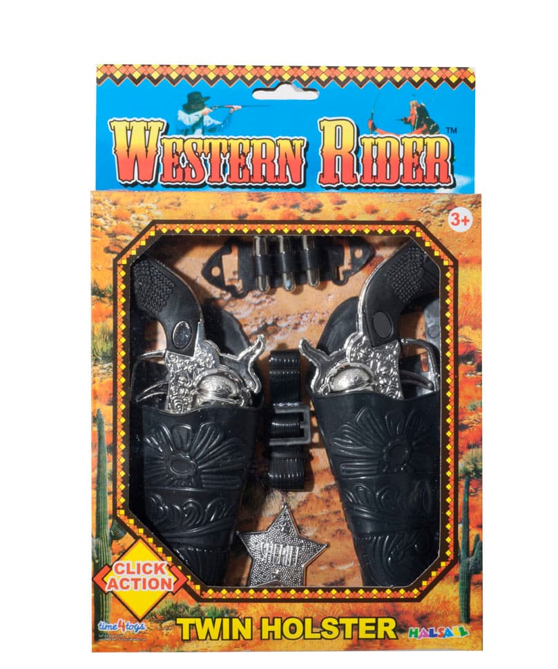 T Western Riders Twin Holster Set