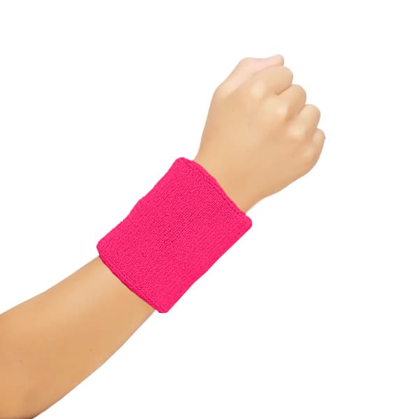 Wickedfun Hot Pink Towelling Wrist Band