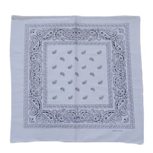 White Paisley Bandana