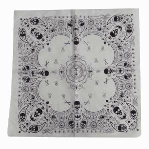 White Skull Bandana