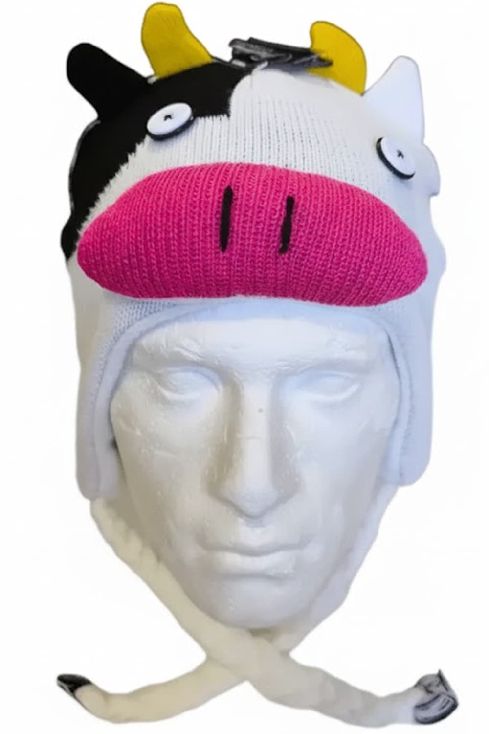 Active Star Cow Face Knitted Trapper Hat