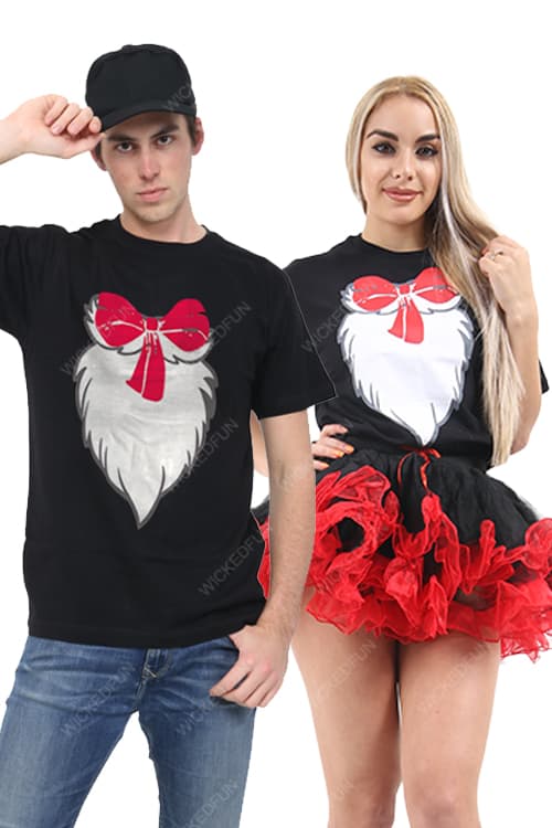 Wickedfun Adult Cat Printed Black TShirt