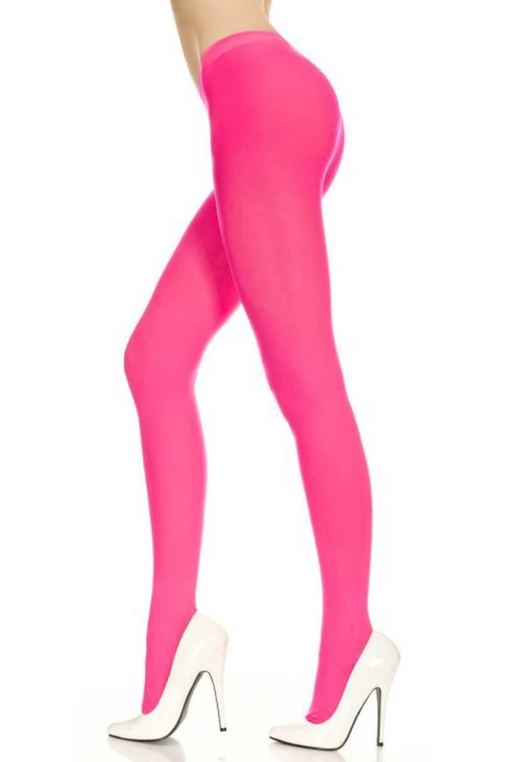 Crazy Chick Adult Opaque Tights Neon Pink