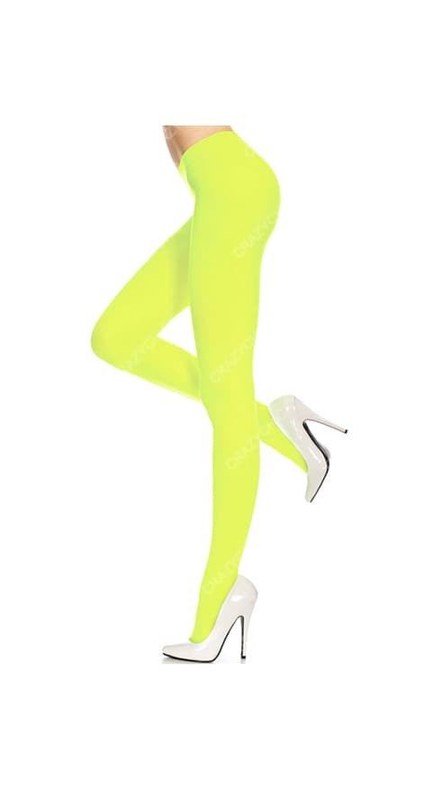 Crazy Chick Adult Opaque Tights Neon Yellow