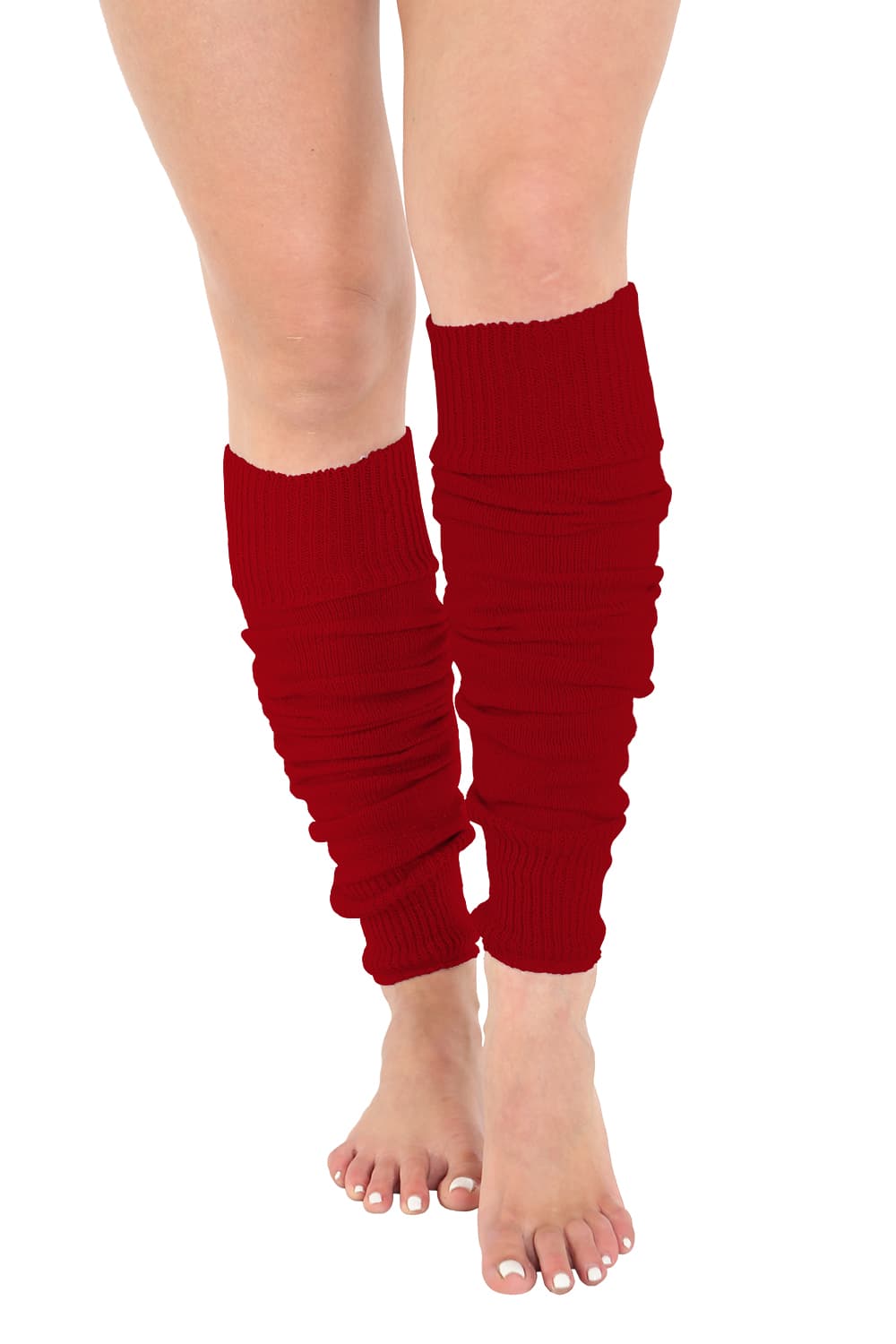 Crazy Chick Plain Red Legwarmers