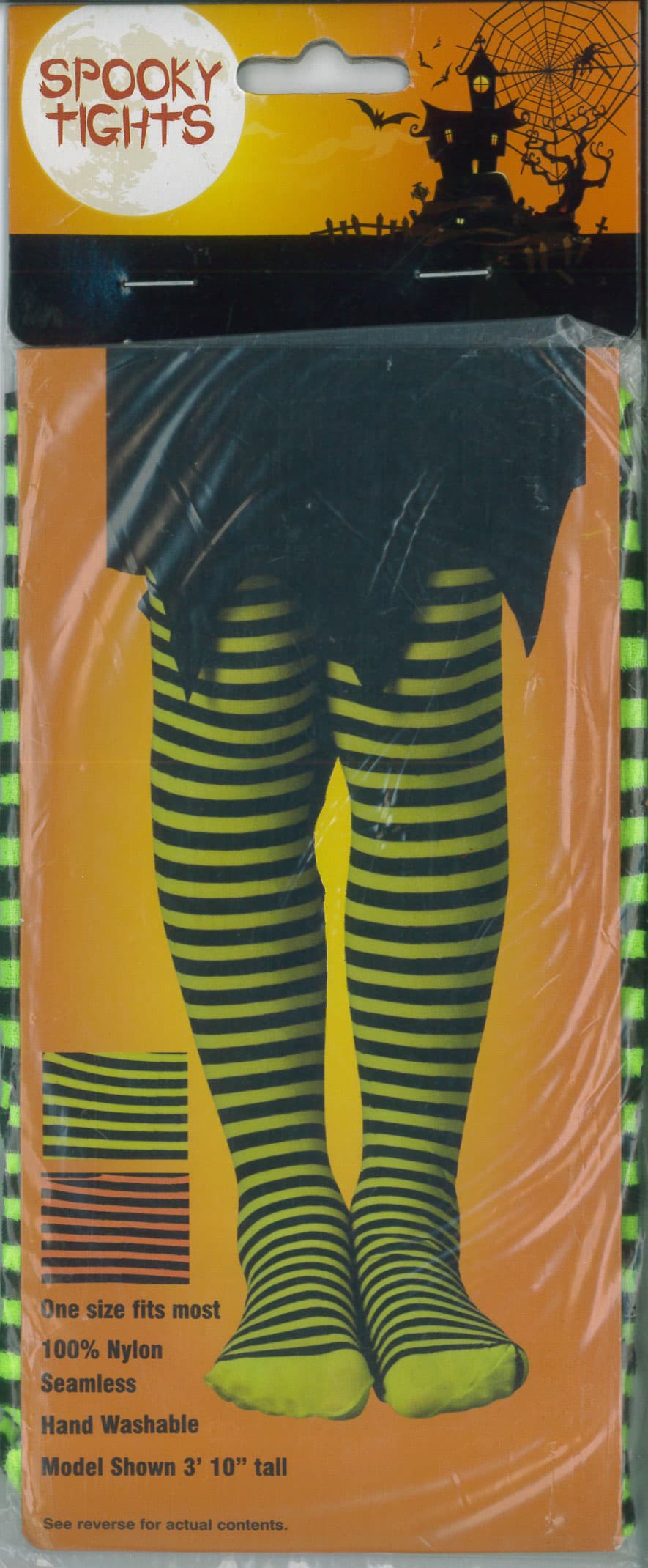 Crazy Chick Children's Spooky Stripe Stocking 2 Assorted