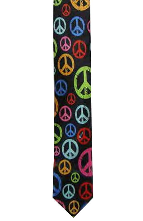 Wickedfun Assorted Peace Black Neck Tie