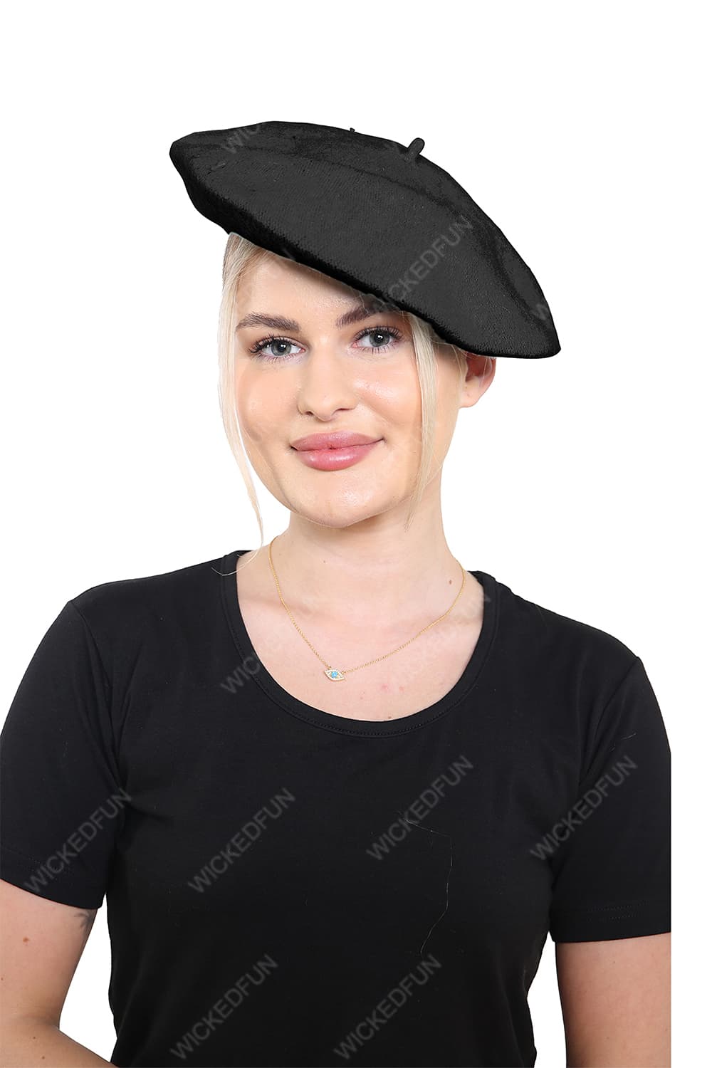 Wickedfun Black Beret Hat