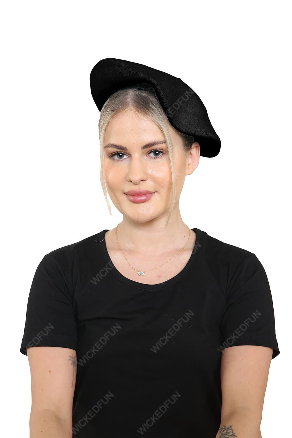 Wickedfun Black Beret Hat