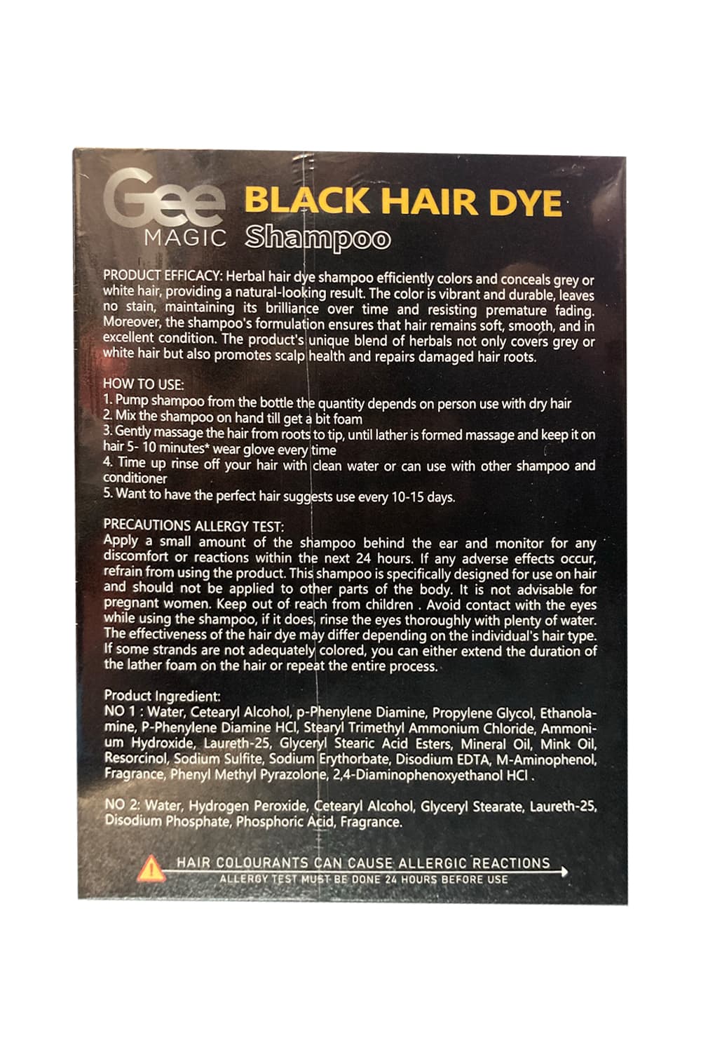 Wickedfun Black Hair Dye Shampoo