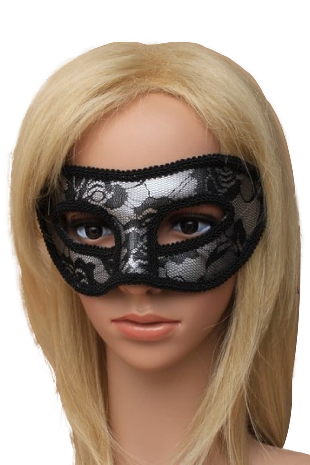 Black Lace Silver Masquerade Mask (Pack of 3)