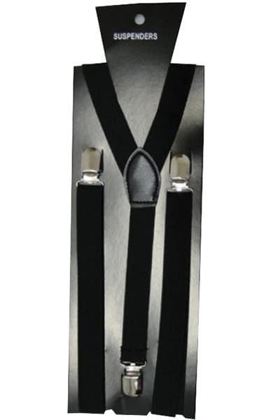 Wickedfun Black Plain Braces (2.5 cm)