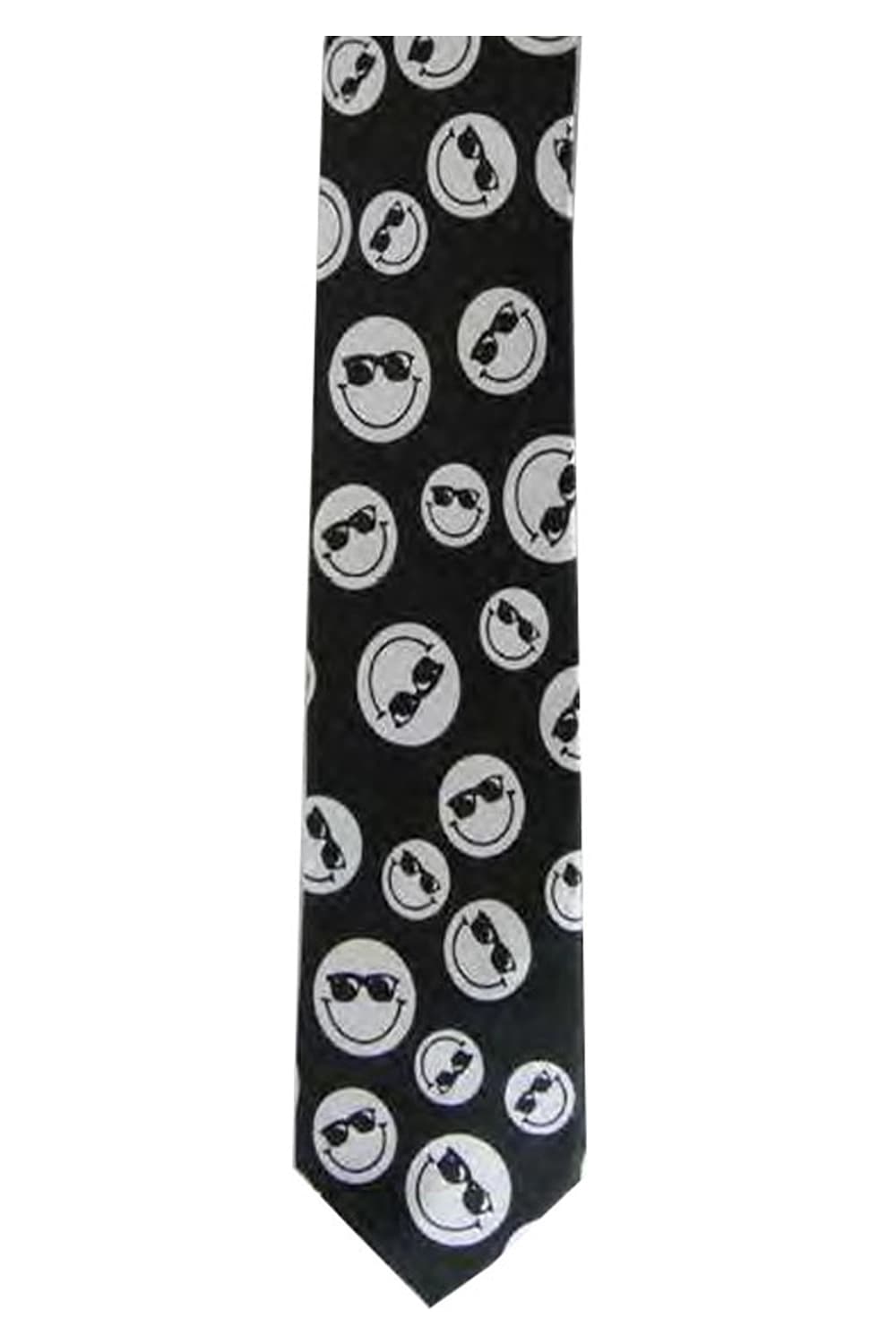 Wickedfun Black Smiley Face Neck Tie