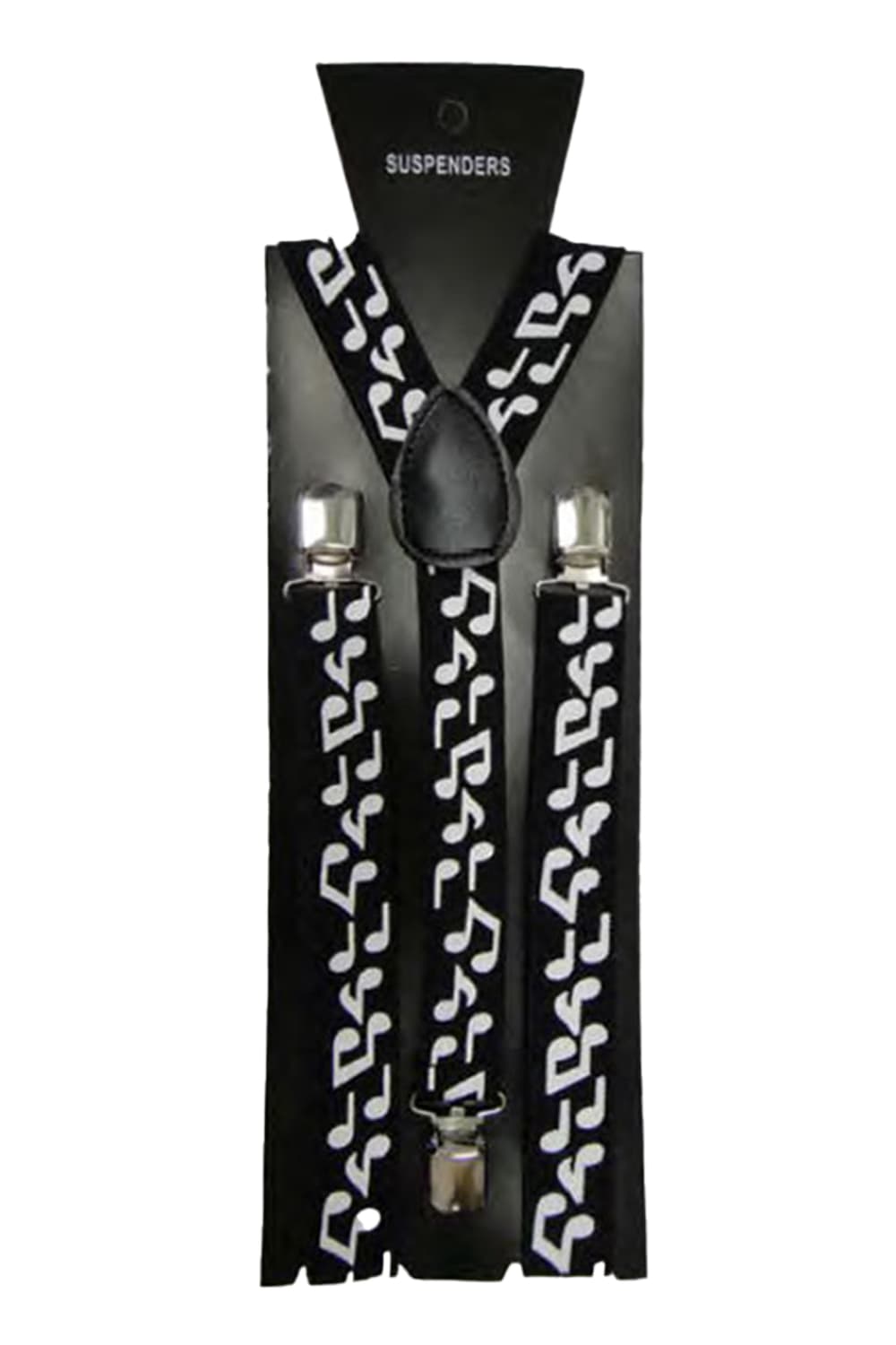 Wickedfun Black White Music Printed Braces 2.5 cm