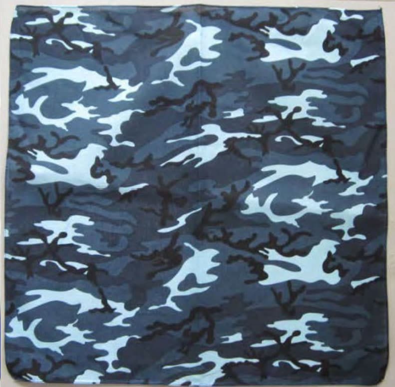 Blue Camouflage Bandana